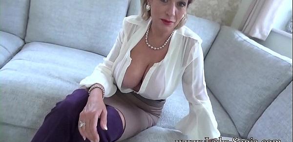  Your Aunt Sonia loves to help you jerk off your cock